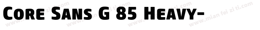 Core Sans G 85 Heavy字体转换